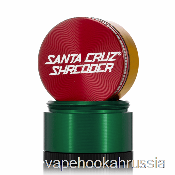 Измельчитель Vape Juice Santa Cruz 1,6 дюйма, маленькая мясорубка из 4 частей Rasta (40 мм)
